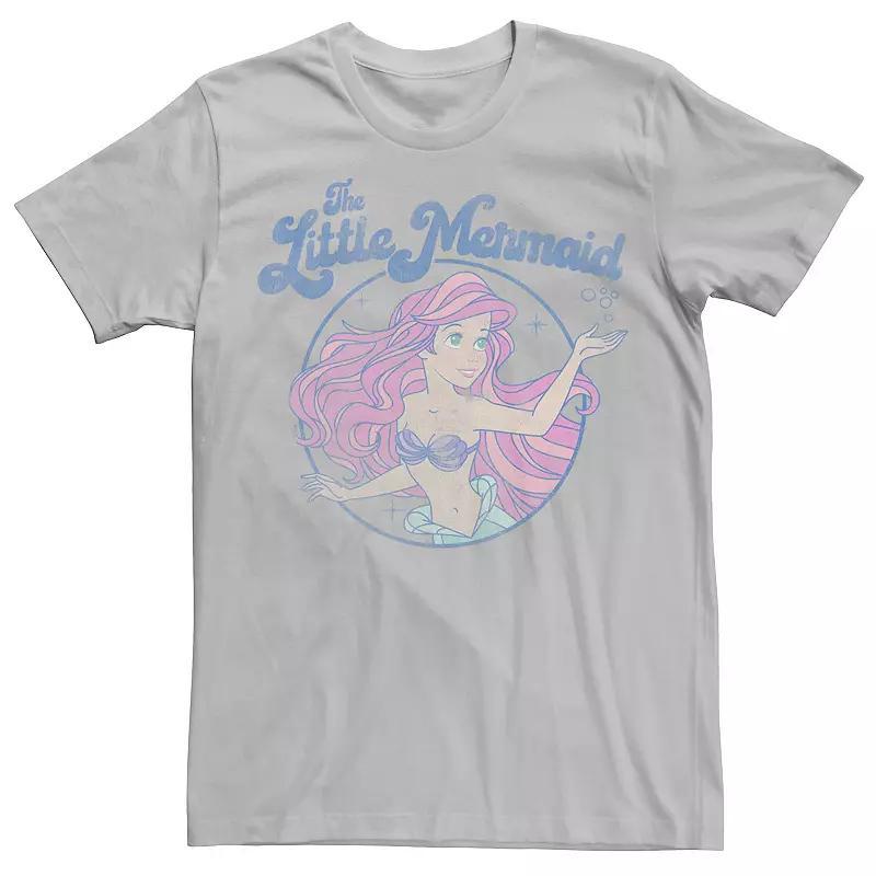 Mens Disney The Little Mermaid Ariel Distressed Circle Portrait Tee Product Image