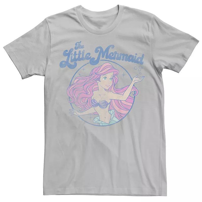 Disneys The Little Mermaid Ariel Distressed Circle Portrait Mens Tee Product Image