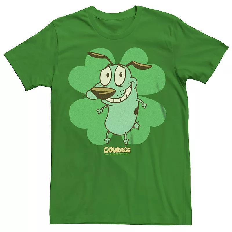 Mens Courage The Cowardly Dog Smiling Shamrock Tee Product Image