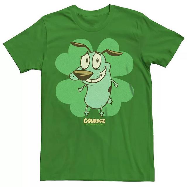 Mens Courage The Cowardly Dog Smiling Shamrock Tee Product Image