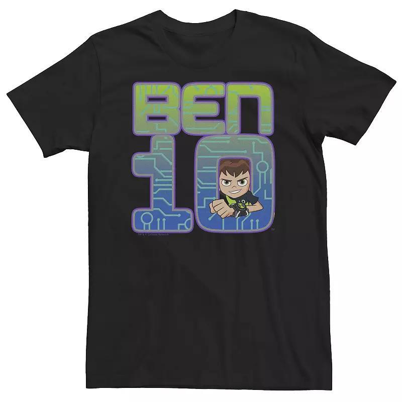 Big & Tall Cartoon Network Ben 10 Simple Portrait Logo Tee, Mens Product Image