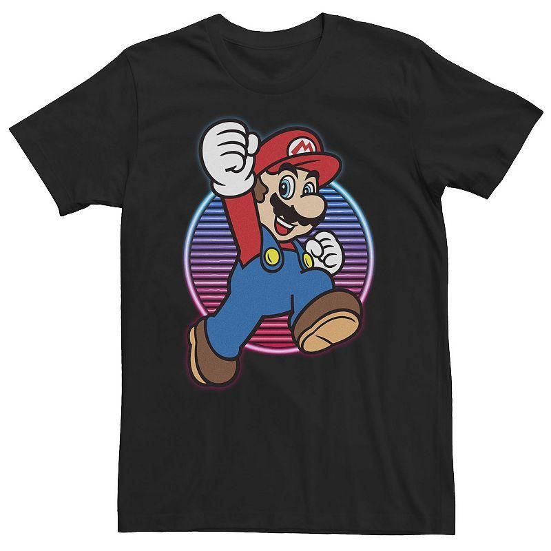 Big & Tall Nintendo Super Mario Neon Power Jump Hero Tee, Mens Product Image