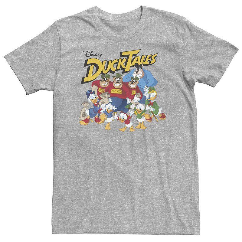 Big & Tall Disney DuckTales Classic Group Shot Tee, Mens Athletic Grey Product Image