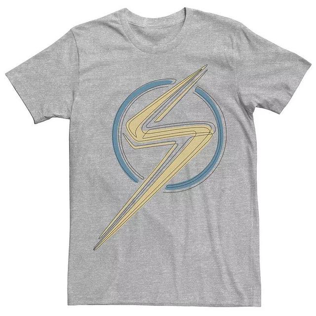 Mens Marvel Ms. Marvel Badge Logo Tee Athletic Grey Product Image