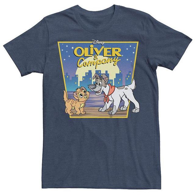 Mens Disney Oliver & Company Dodger Best Friends Graphic Tee Navy Grey Product Image