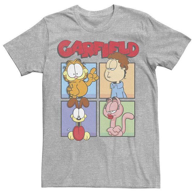 Mens Garfield Boxs Group Shot Tee Athletic Grey Product Image