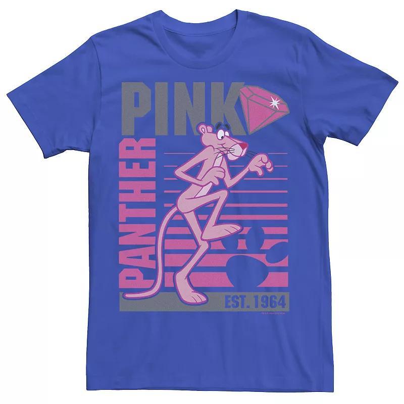 Mens Pink Panther Lined Portrait Tee Blue Product Image