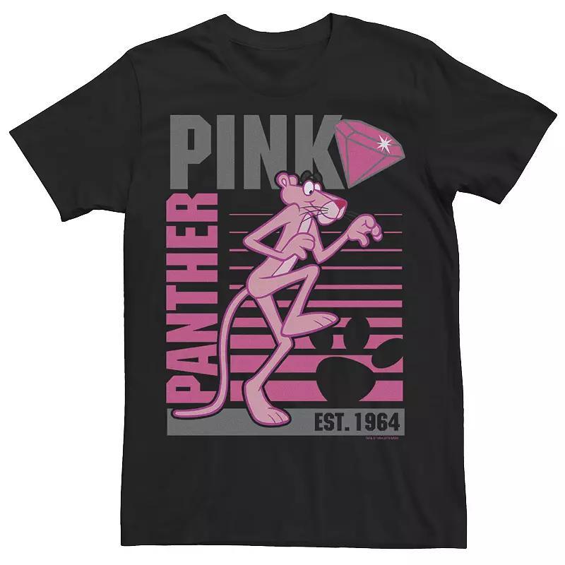 Mens Pink Panther Lined Portrait Tee Blue Product Image