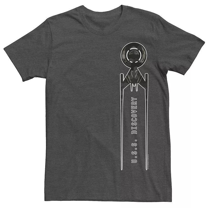 Mens Star Trek Discovery Side Stripe Tee Dark Grey Product Image