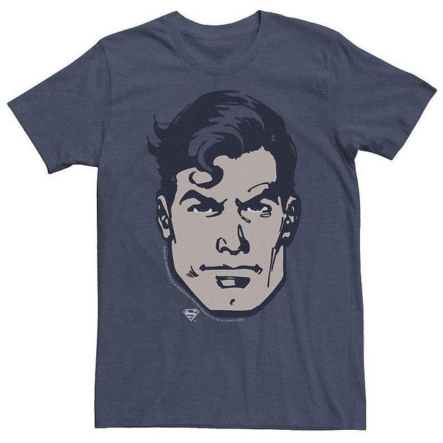 Big & Tall DC Comics Superman Large Chest Portrait Tee, Mens Navy Grey Product Image