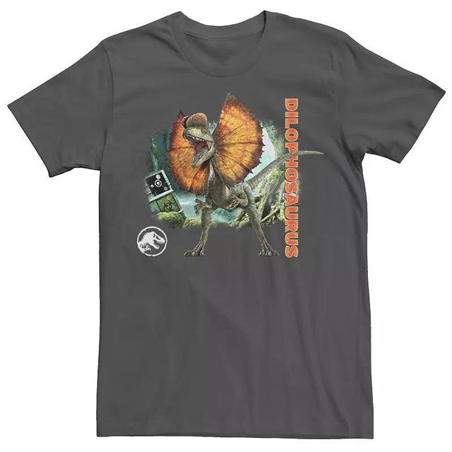 Mens Jurassic World Dominion Dilophosaurus Biohazard Tee Grey Product Image