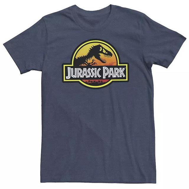 Big & Tall Jurassic Park Sunset Circle Graphic Tee, Mens Athletic Grey Product Image