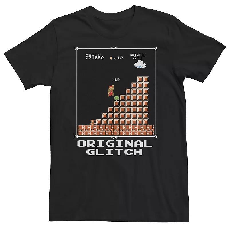 Big & Tall Super Mario Original Glitch Poster Tee, Mens Product Image