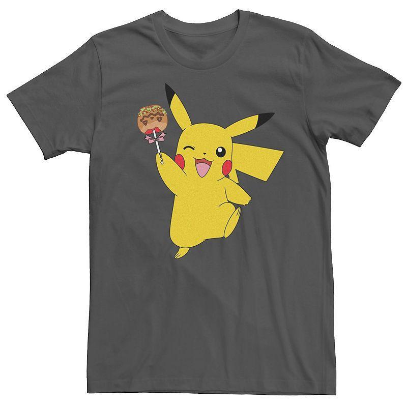 Mens Pokmon Pikachu Sweet Caramel Apple Tee Grey Product Image