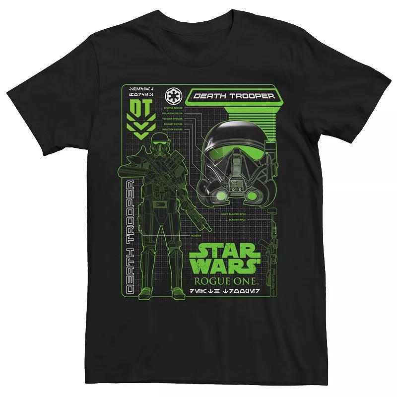 Mens Star Wars Rogue One Death Trooper Blueprints Tee Product Image