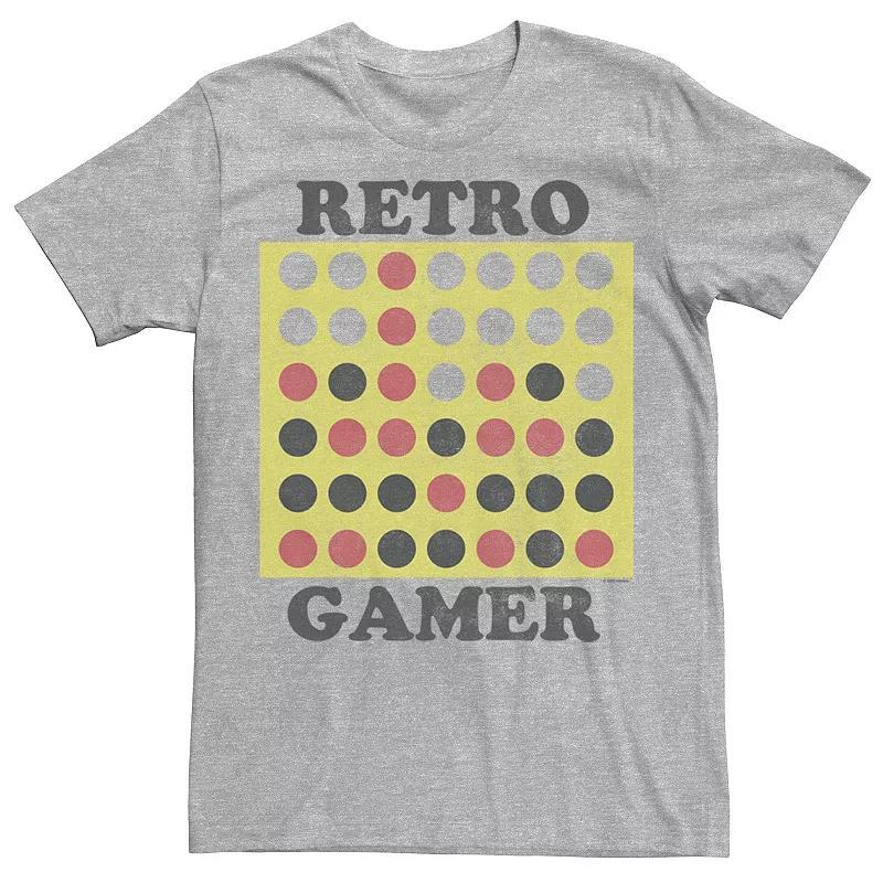 Mens Connect Four Retro Gamer Board Tee Athletic Grey Product Image