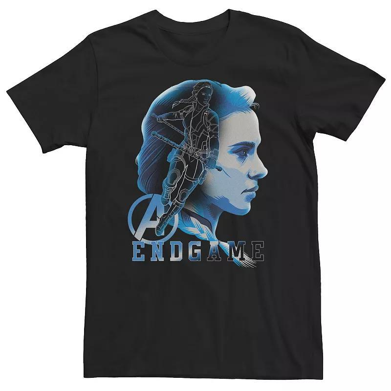 Big & Tall Marvel Avengers Endgame Widow Silhouette Poster Tee, Mens Product Image