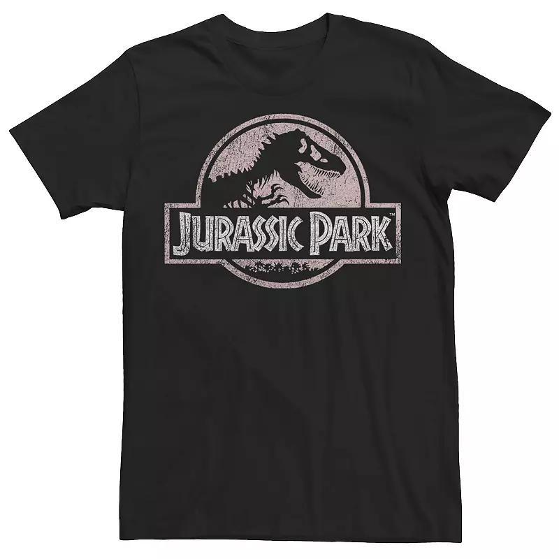 Mens Jurassic Park Peach Distressed Logo Tee Product Image