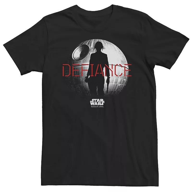 Big & Tall Star Wars Rogue One Jyn Silhouette Defiance Tee, Mens Product Image