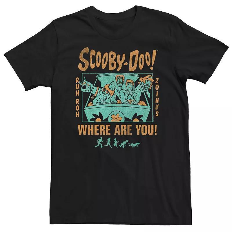 Big & Tall Scooby-Doo Where Are You Gang Mystery Machine Silhouettes Tee, Mens Product Image