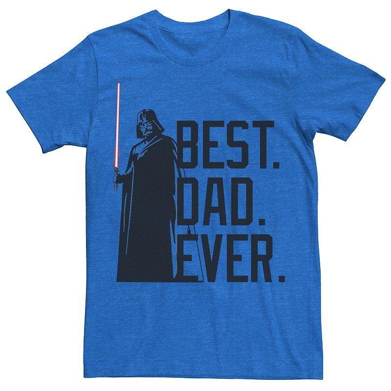 Mens Star Wars The Empire Strikes Back Bestest Dad Tee Royal Grey Product Image