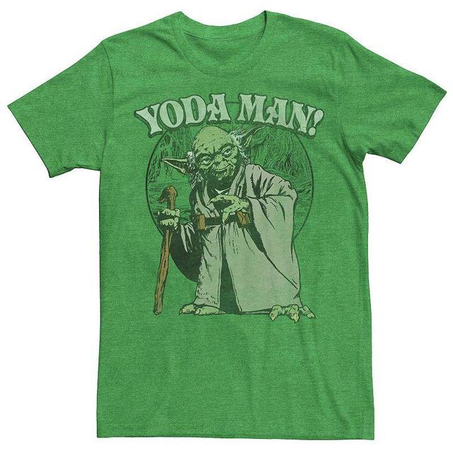 Mens Star Wars Yoda Man Tee Kelly Grey Product Image