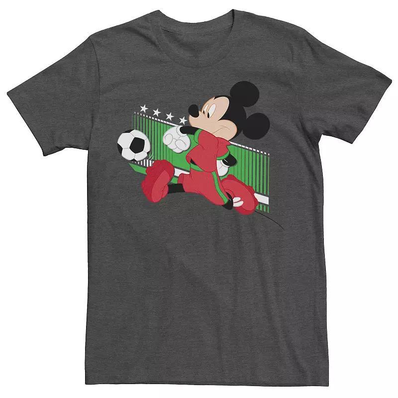 Disneys Mickey Mouse Portugal Soccer Uniform Portrait Mens Tee Grey Heather Product Image