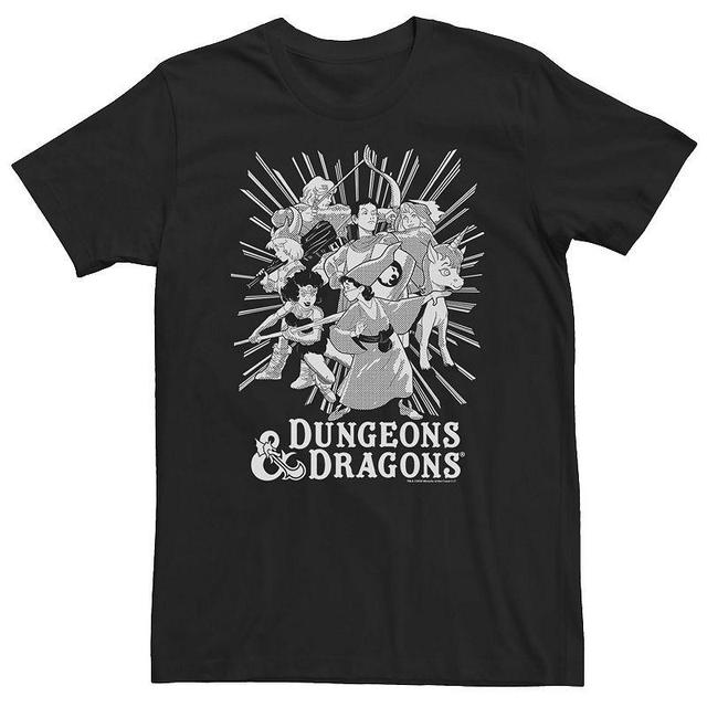 Big & Tall Dungeons & Dragons Group Shot Dark Tones Tee, Mens Product Image