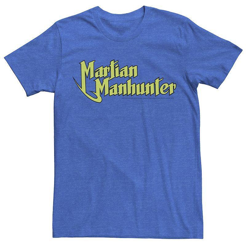 Mens DC Comics Martian Manhunter Logo Tee Athletic Grey Product Image