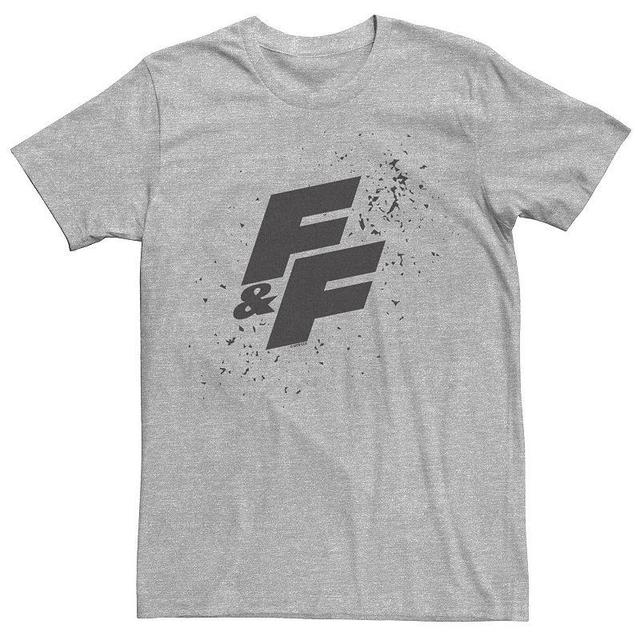 Mens Fast & Furious Paint Splatter Bold Logo Graphic Tee Athletic Grey Product Image