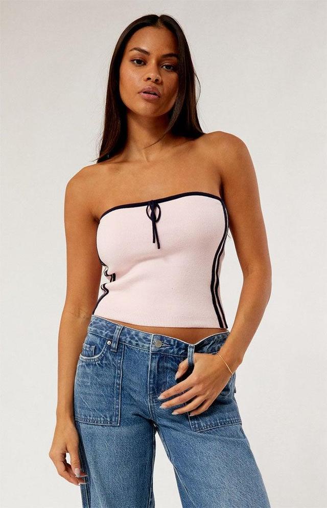 Women's Nickie Sporty Sweater Tube Top Product Image