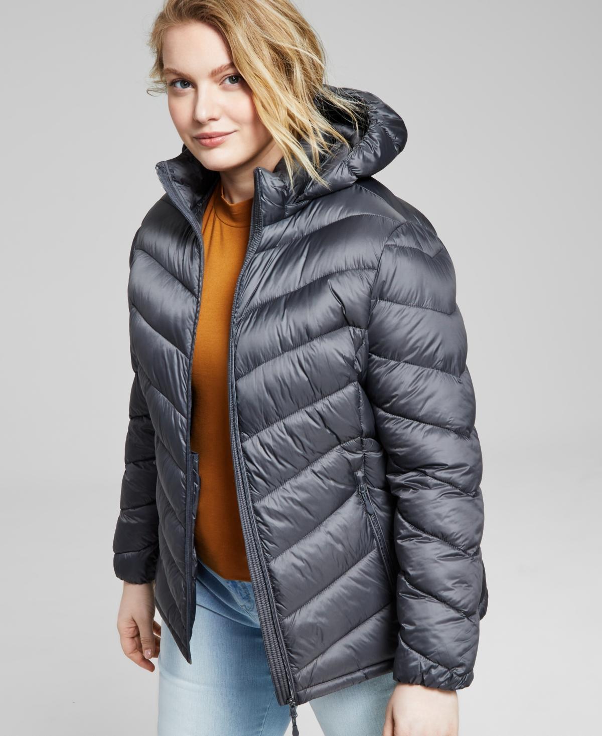 Charter Club Womens Plus Size Hooded Packable Puffer Coat, Created for Macys Product Image