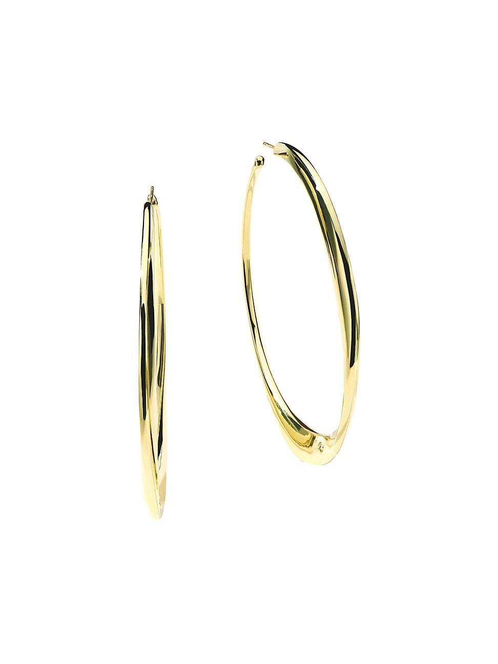 Womens Classico E. F. 18K Gold Extra-Large Twisted Hoops Product Image