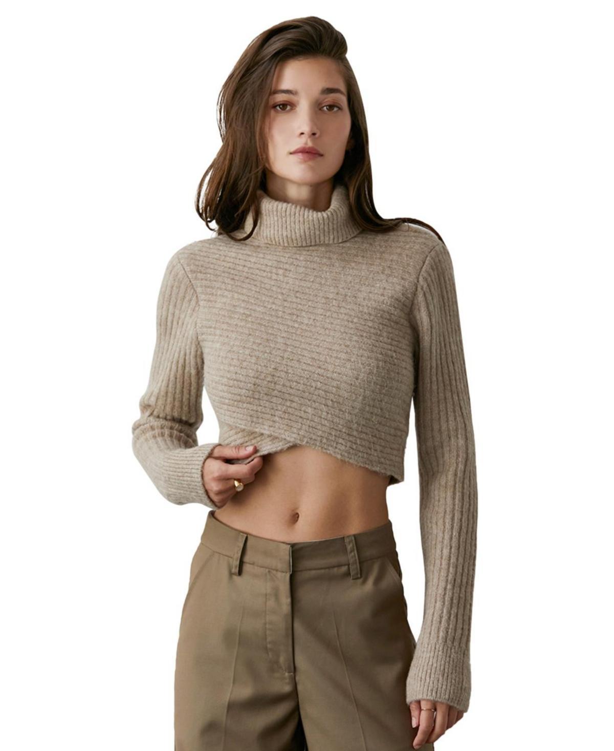 Womens Emery Criss-Cross Crop Sweater Product Image