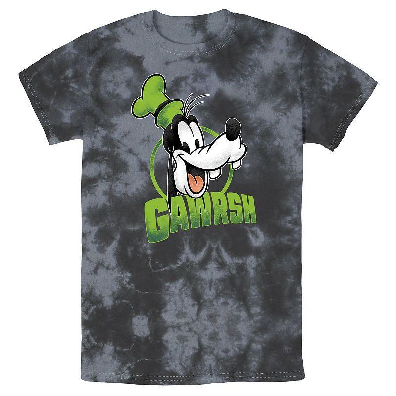 Mens Disney Mickey And Friends Goofy Gawrsh Portrait Bomabrd Wash Tee Black Grey Product Image