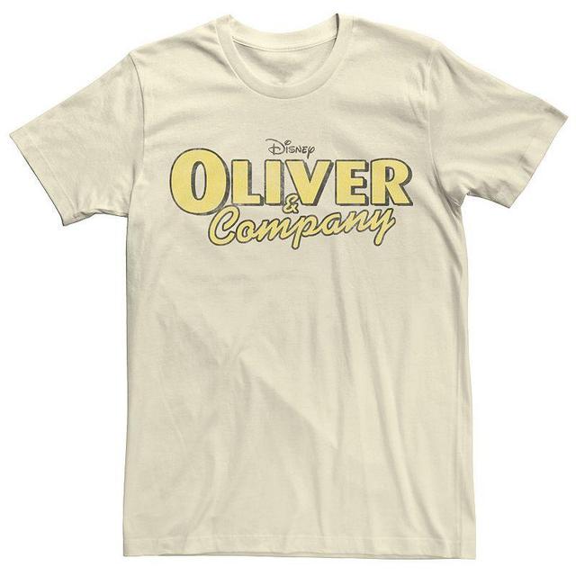 Mens Disneys Oliver & Company Yellow Movie Logo Tee Product Image