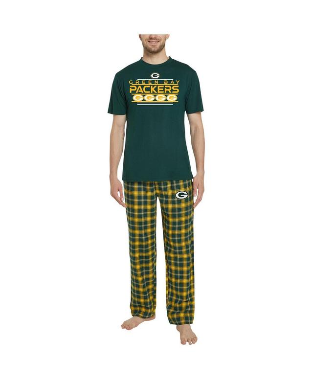 Mens Concepts Sport Green Green Bay Packers ArcticT-shirt and Flannel Pants Sleep Set - Green Product Image