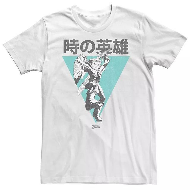 Big & Tall Nintendo Legend Of Zelda Link Kanji Triangle Poster Tee, Mens Product Image