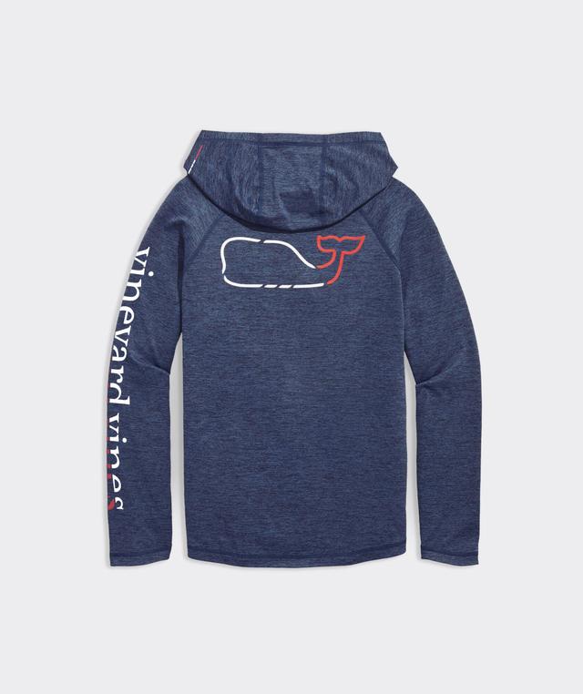 On-The-Go Whale Outline Long-Sleeve Harbor Performance Hoodie Tee Product Image