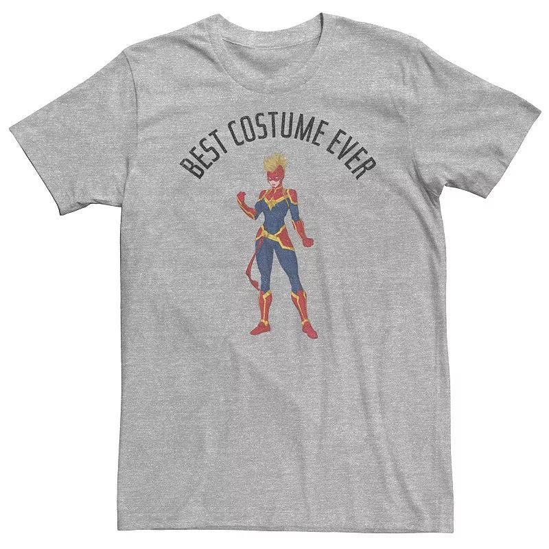 Big & Tall Marvel Captain Marvel Best Costume Ever Portrait Tee, Mens Athletic Grey Product Image