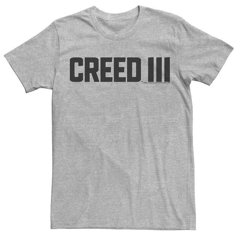 Big & Tall Creed 3 Simple Movie Logo Graphic Tee, Mens Athletic Grey Product Image