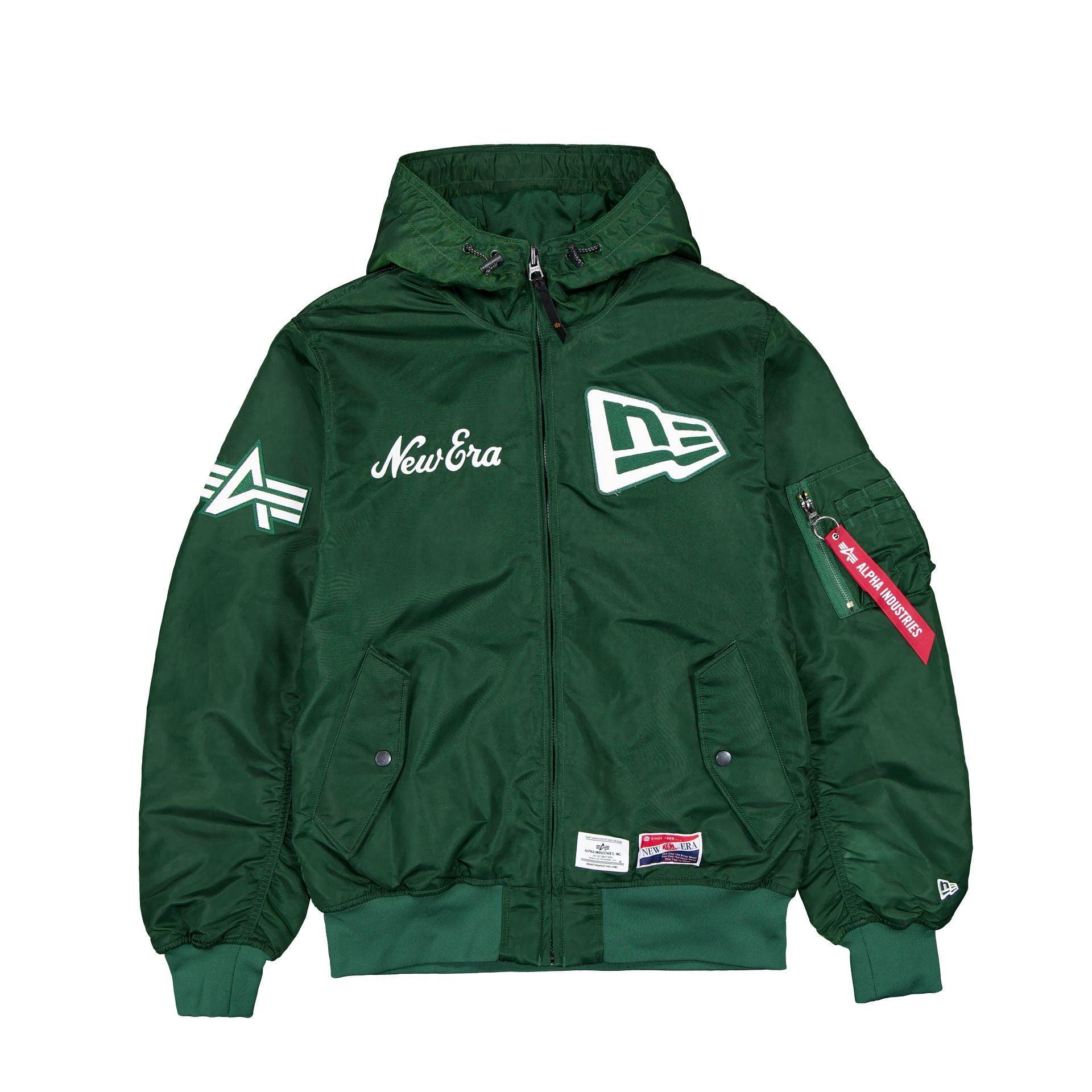 Alpha Industries x New Era Cap L-2B Hooded Bomber Green Jacket Male Product Image