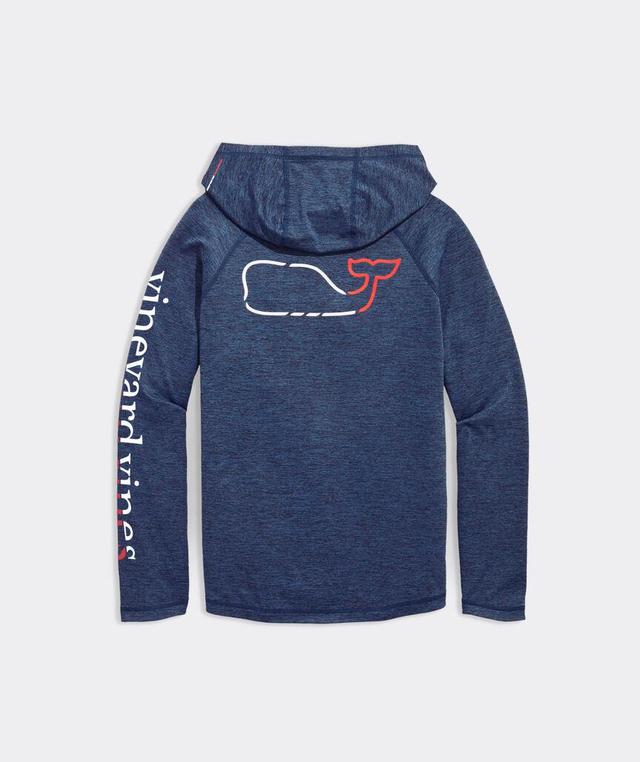 On-The-Go Whale Outline Long-Sleeve Harbor Performance Hoodie Tee Product Image