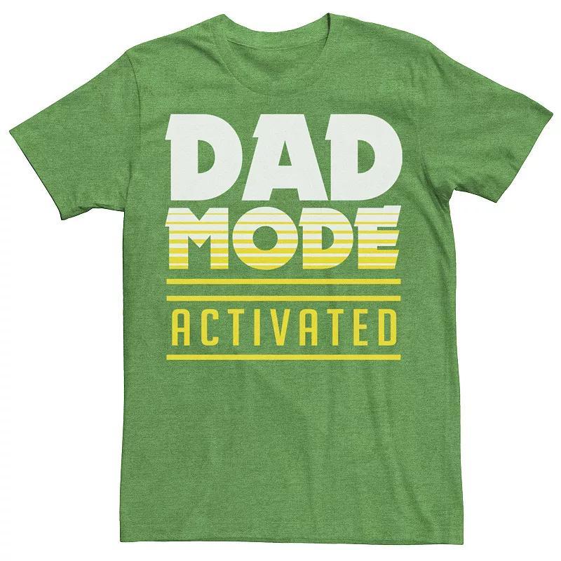 Mens Dad Mode Activated Text Tee Kelly Grey Product Image