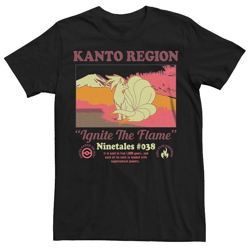 Mens Pokmon Kanto Region Ninetales Postcard Tee Product Image