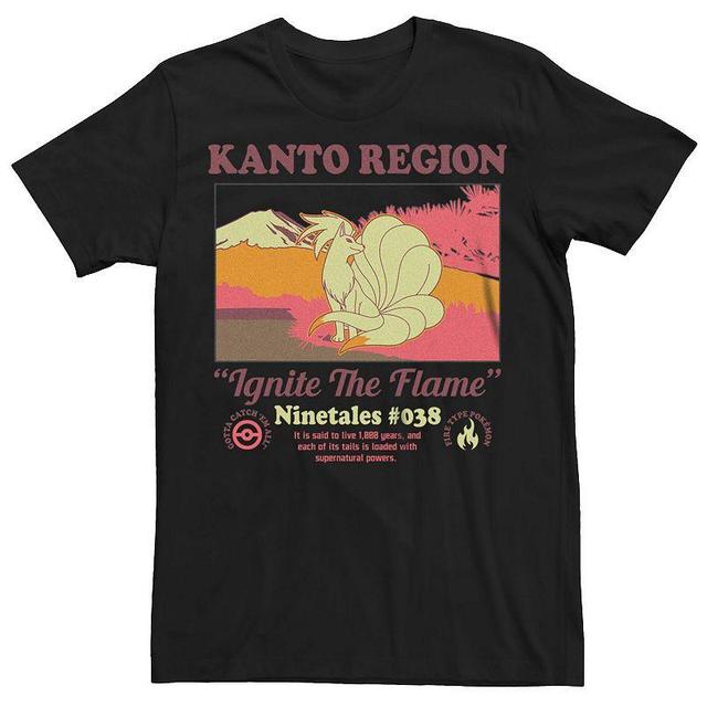 Mens Pokmon Kanto Region Ninetales Postcard Tee Product Image