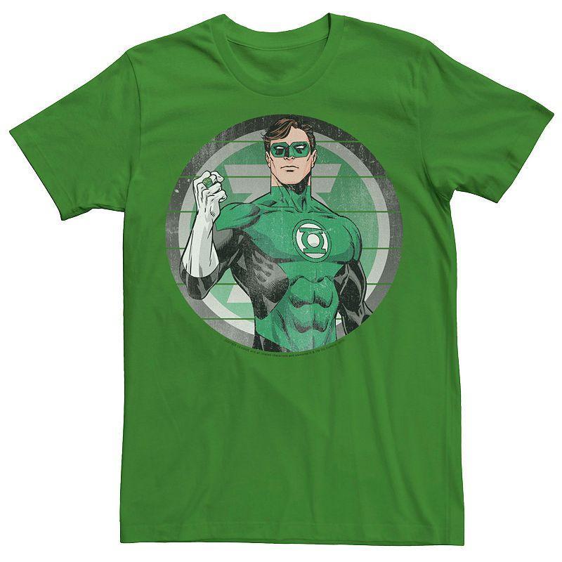 Mens Green Lantern Striped Logo Tee Product Image