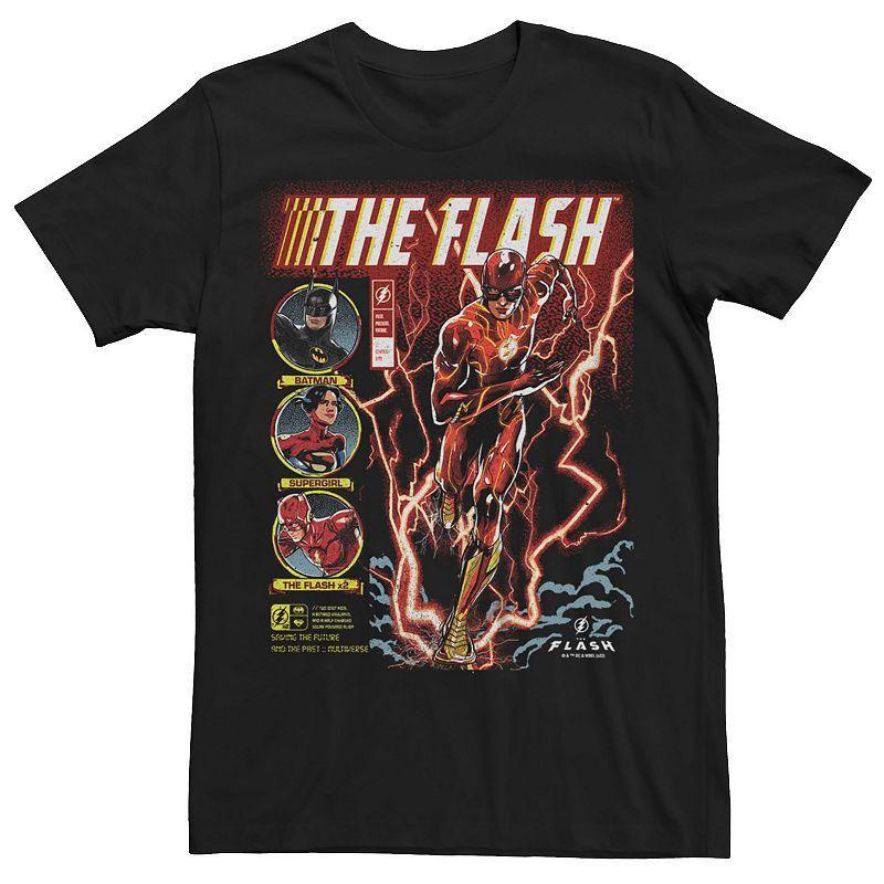 Big & Tall The Flash Running Comic Cover Graphic Tee, Mens Product Image