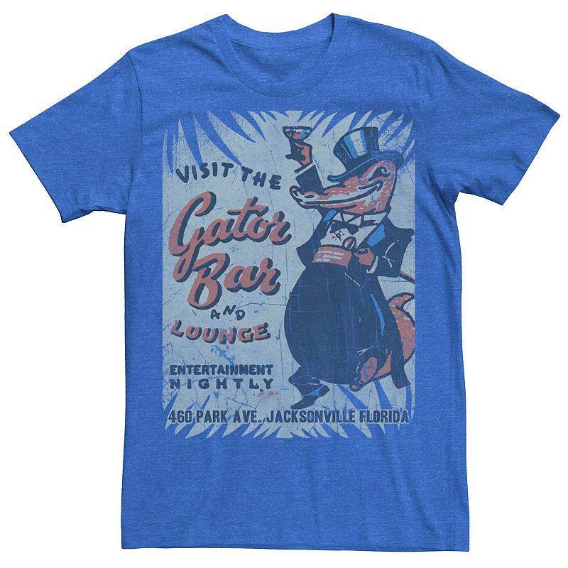 Mens Gator Bar Vintage Poster Tee Royal Grey Product Image