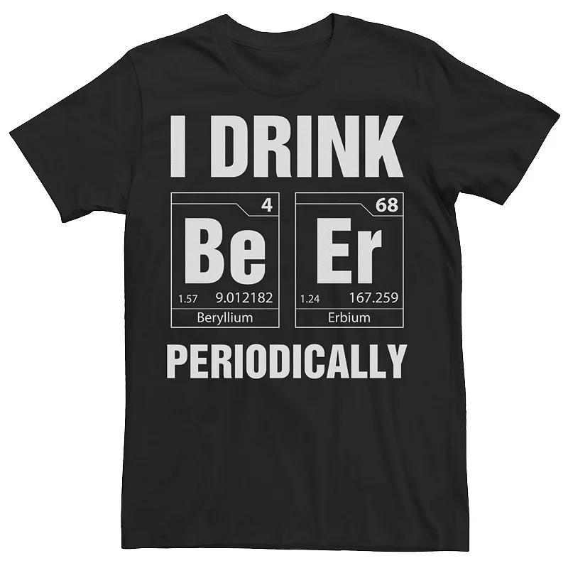 Mens I Drink Beer Periodically Element Squares Graphic Tee Product Image